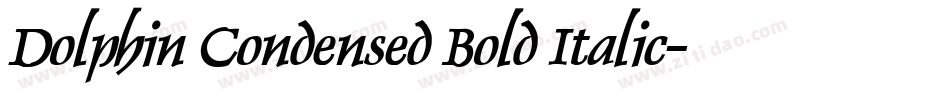 Dolphin Condensed Bold Italic字体转换